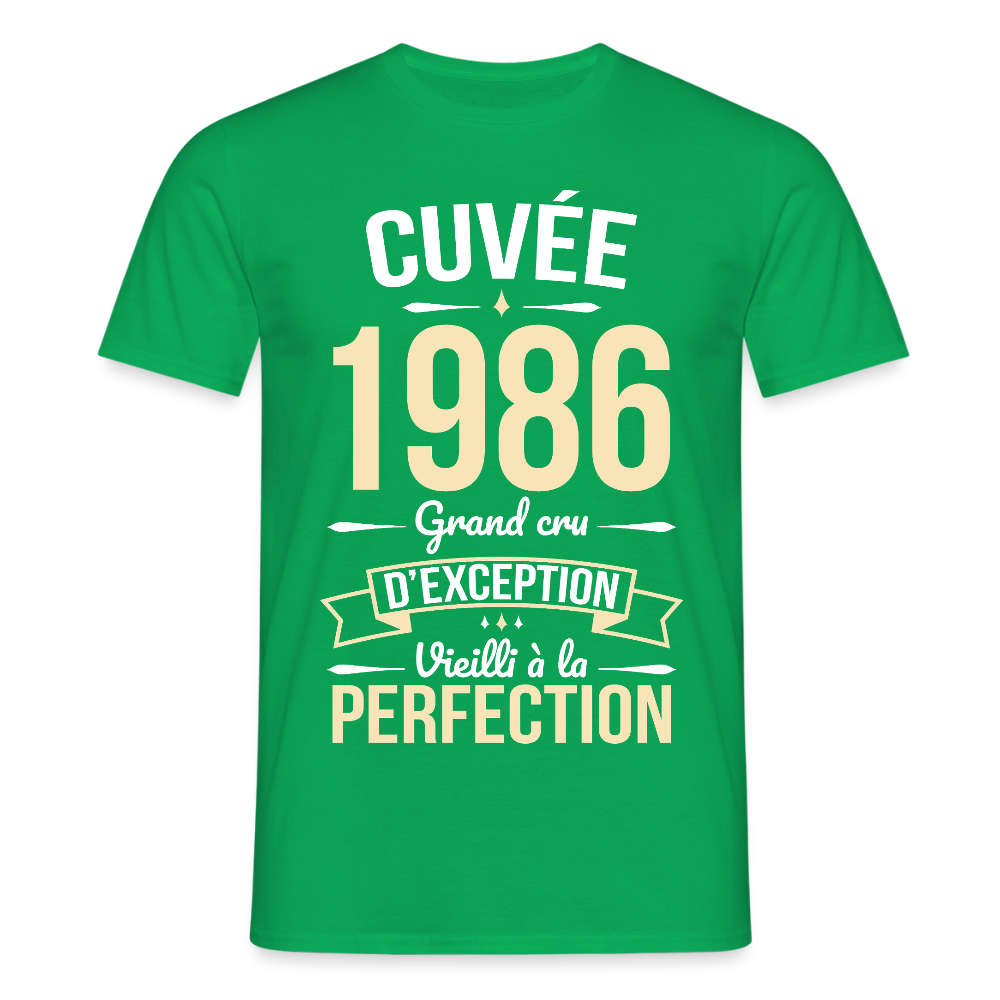 T-shirt anniversaire homme 40 ans – Cuvée 1986, Grand cru d’exception - vert