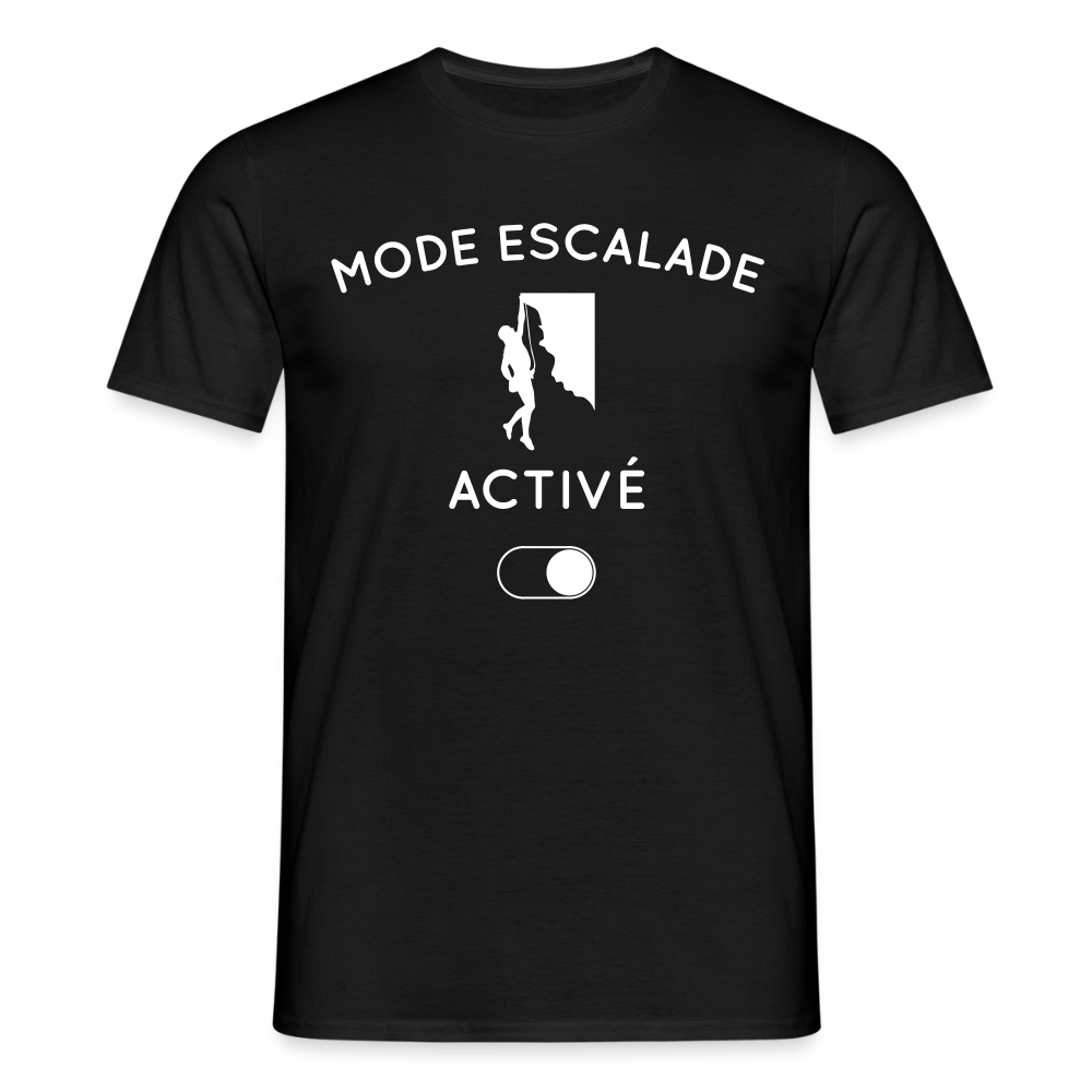 T-shirt Homme - Mode escalade activé - noir