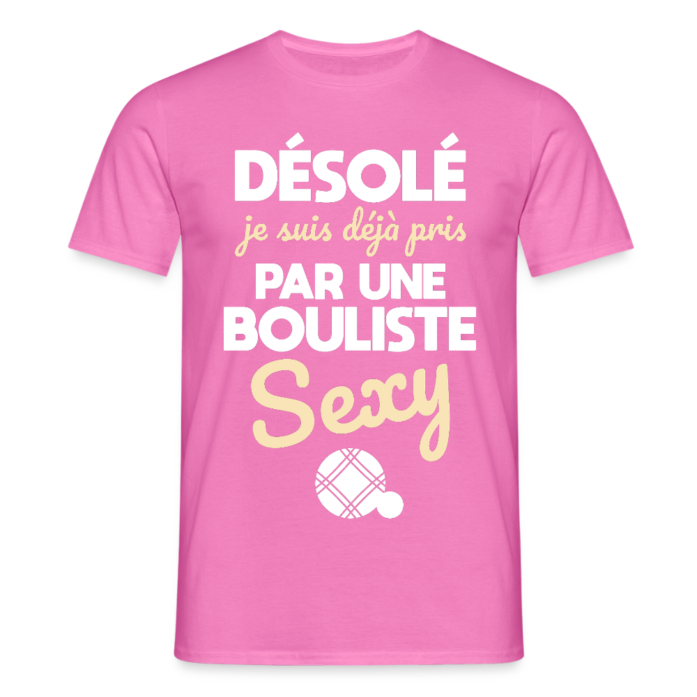 T-shirt Homme - Je suis déjà pris par une bouliste sexy - rose