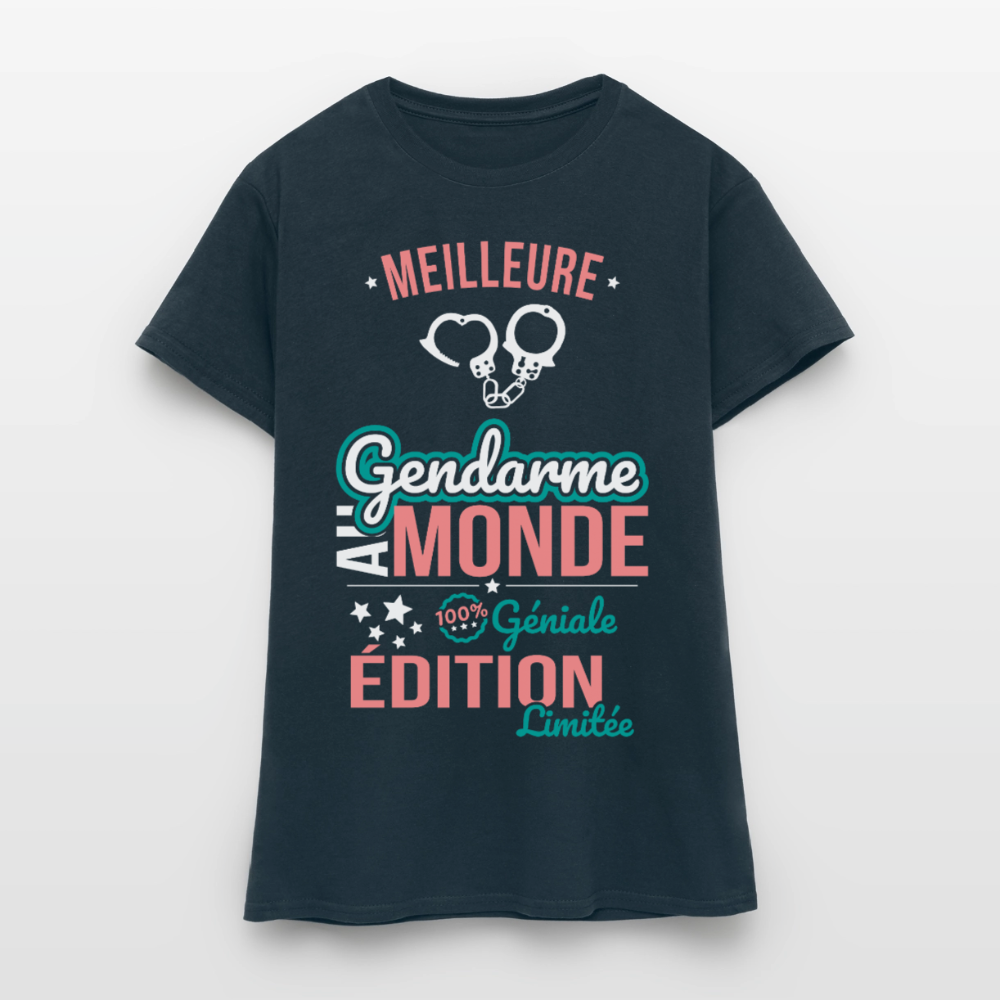 T-shirt Femme - Meilleure gendarme au Monde - marine