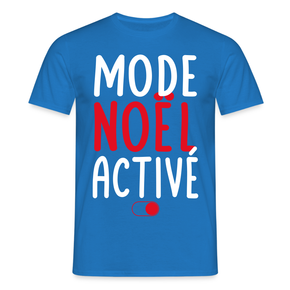 T-shirt Homme - Mode Noël activé - bleu royal