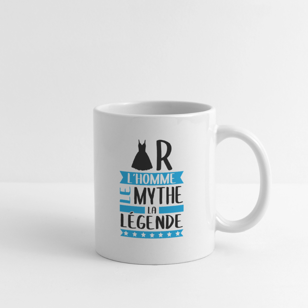 Mug blanc Robert rébus – L’homme, le mythe, la légende - blanc