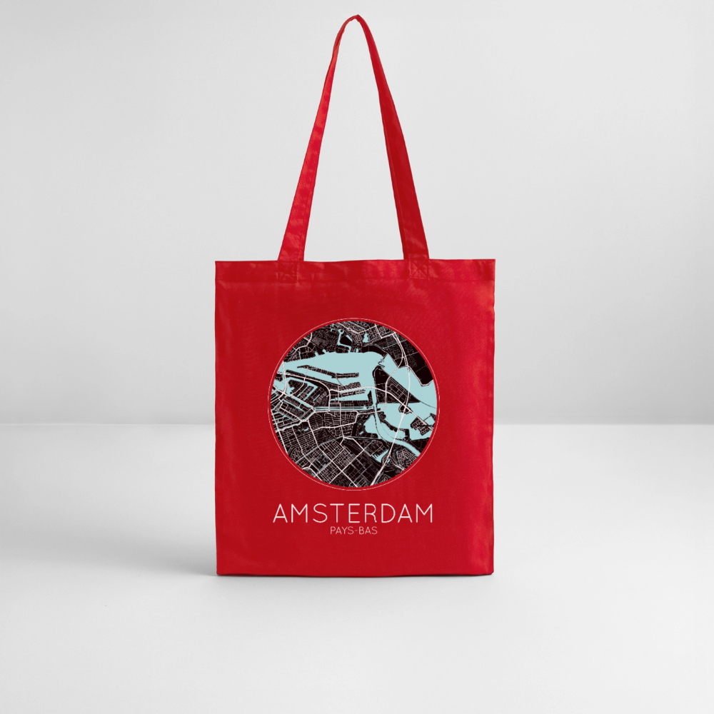 Tote Bag Amsterdam Bio – Plan d’Amsterdam - rouge
