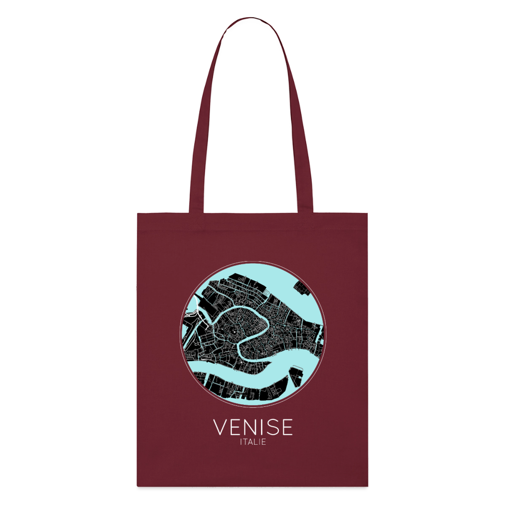 Tote Bag Venise Bio – Plan de Venise - bordeaux