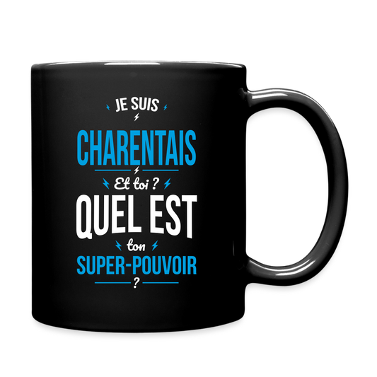Mug uni - Je suis Charentais - Super-pouvoir - noir