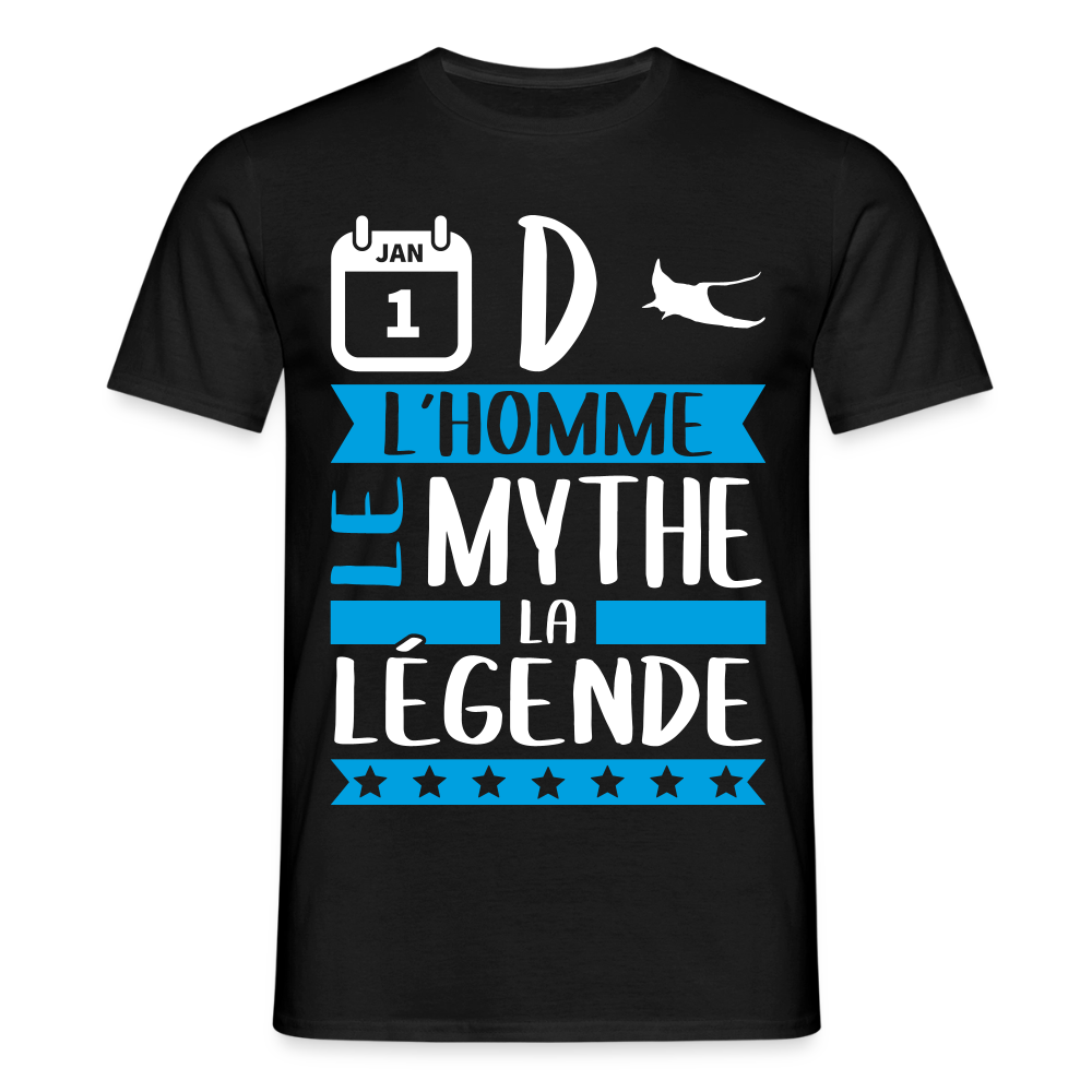 T-shirt homme André rébus – L’homme, le mythe, la légende - noir