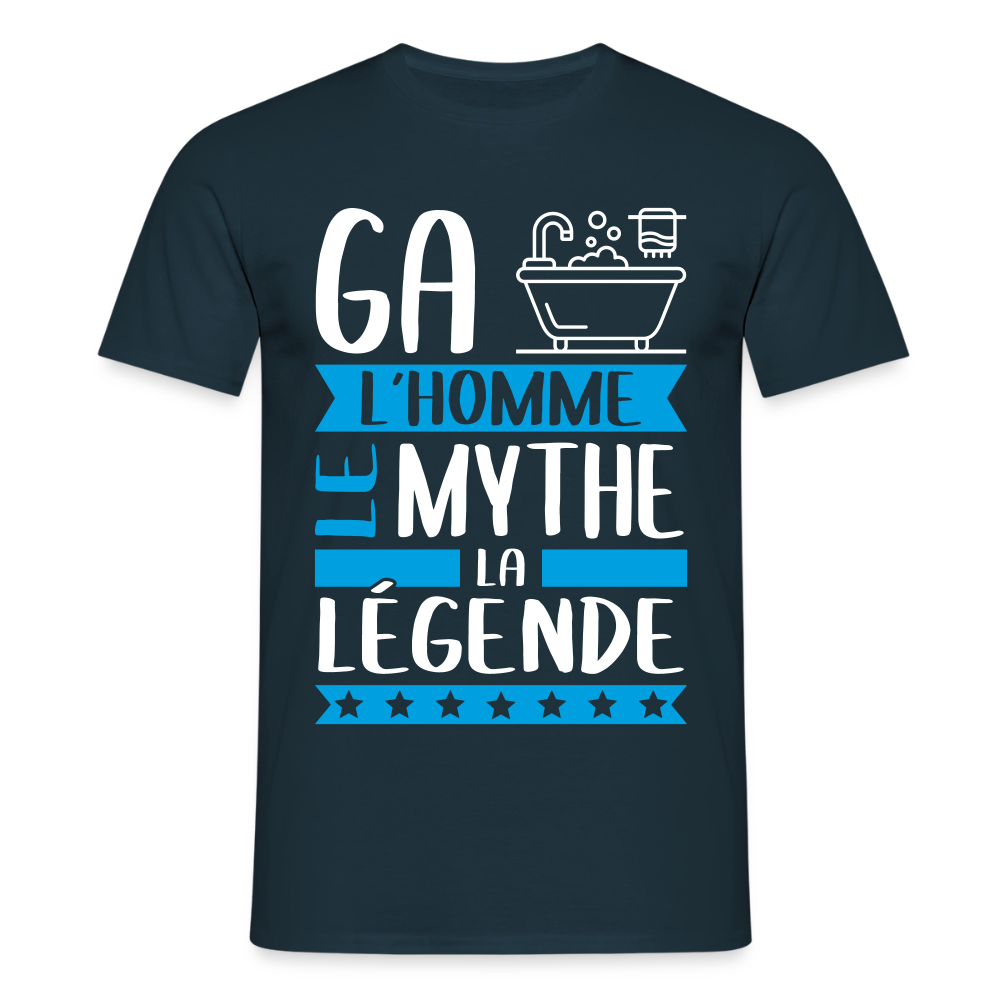 T-shirt homme Gabin rébus – L’homme, le mythe, la légende - marine