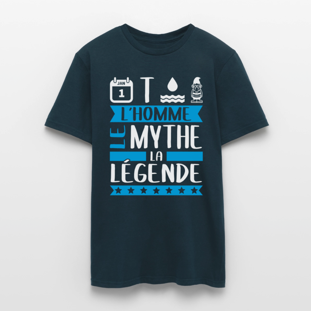 T-shirt homme Antonin rébus – L’homme, le mythe, la légende - marine