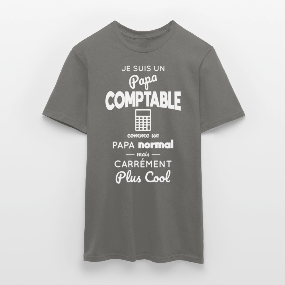 T-shirt Homme - Papa comptable plus cool - gris graphite