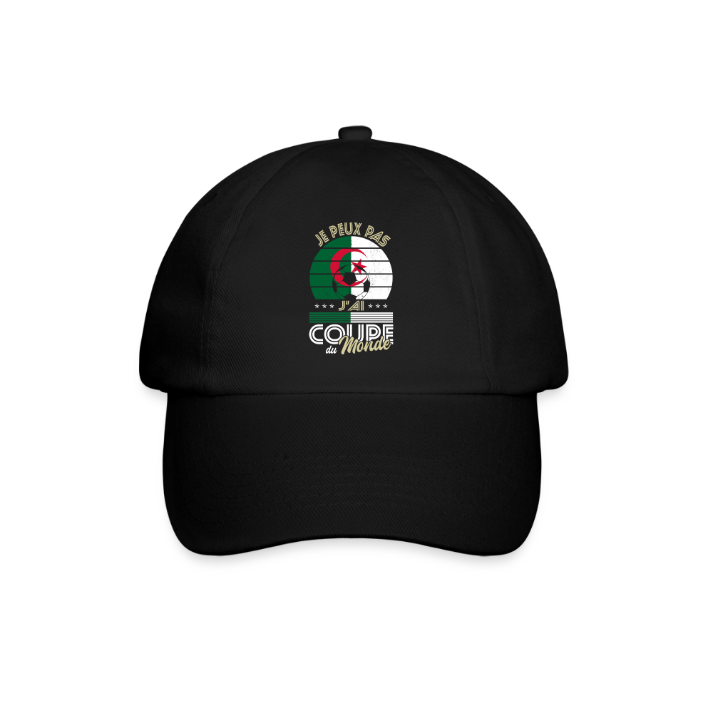 Casquette classique - Je peux pas j'ai Coupe du Monde - Algérie - noir/noir