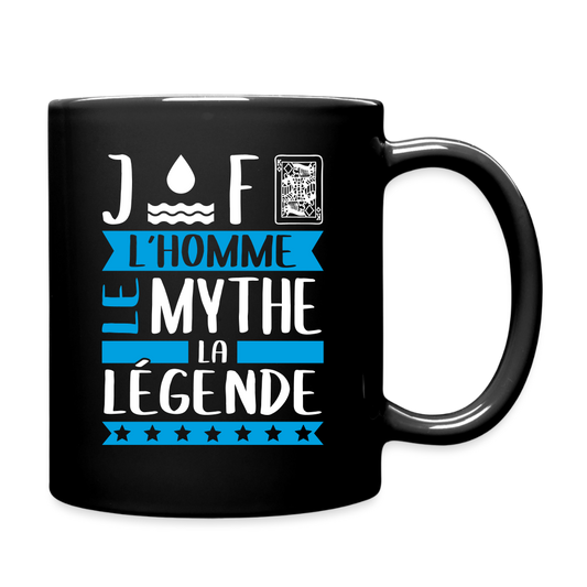 Mug uni Geoffroy rébus – L’homme, le mythe, la légende - noir