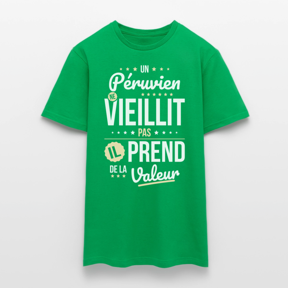 T-shirt Homme - Un Péruvien ne vieillit pas - vert