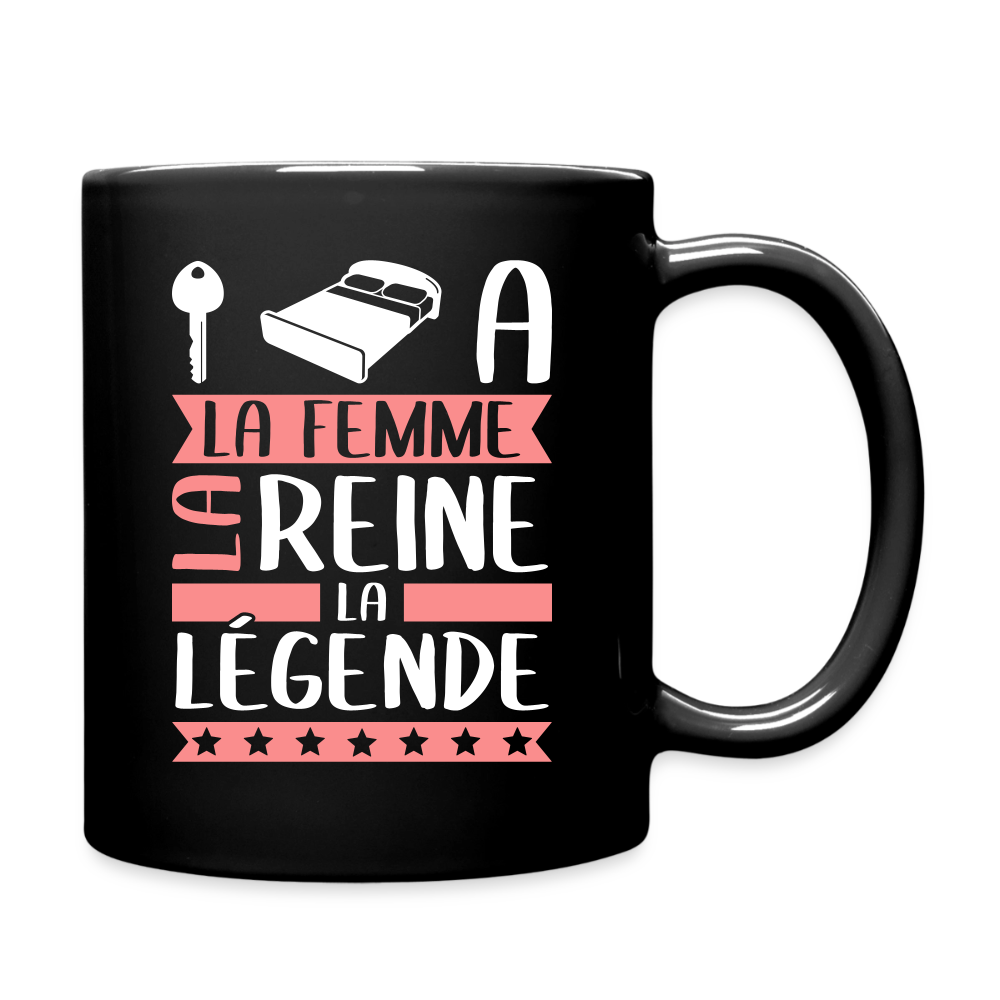 Mug uni Clélia rébus – La femme, la reine, la légende - noir