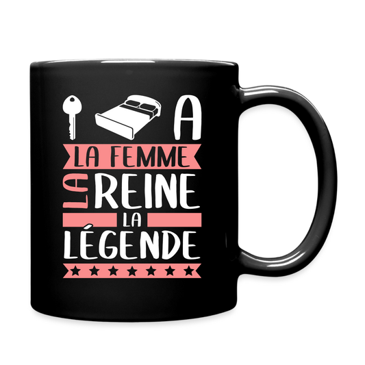 Mug uni Clélia rébus – La femme, la reine, la légende - noir