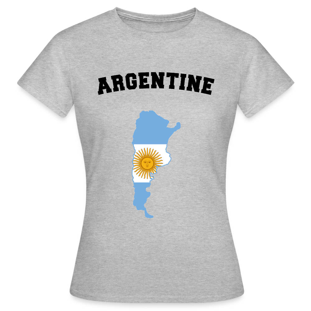 T-shirt Femme coloris clair - Argentine - gris chiné