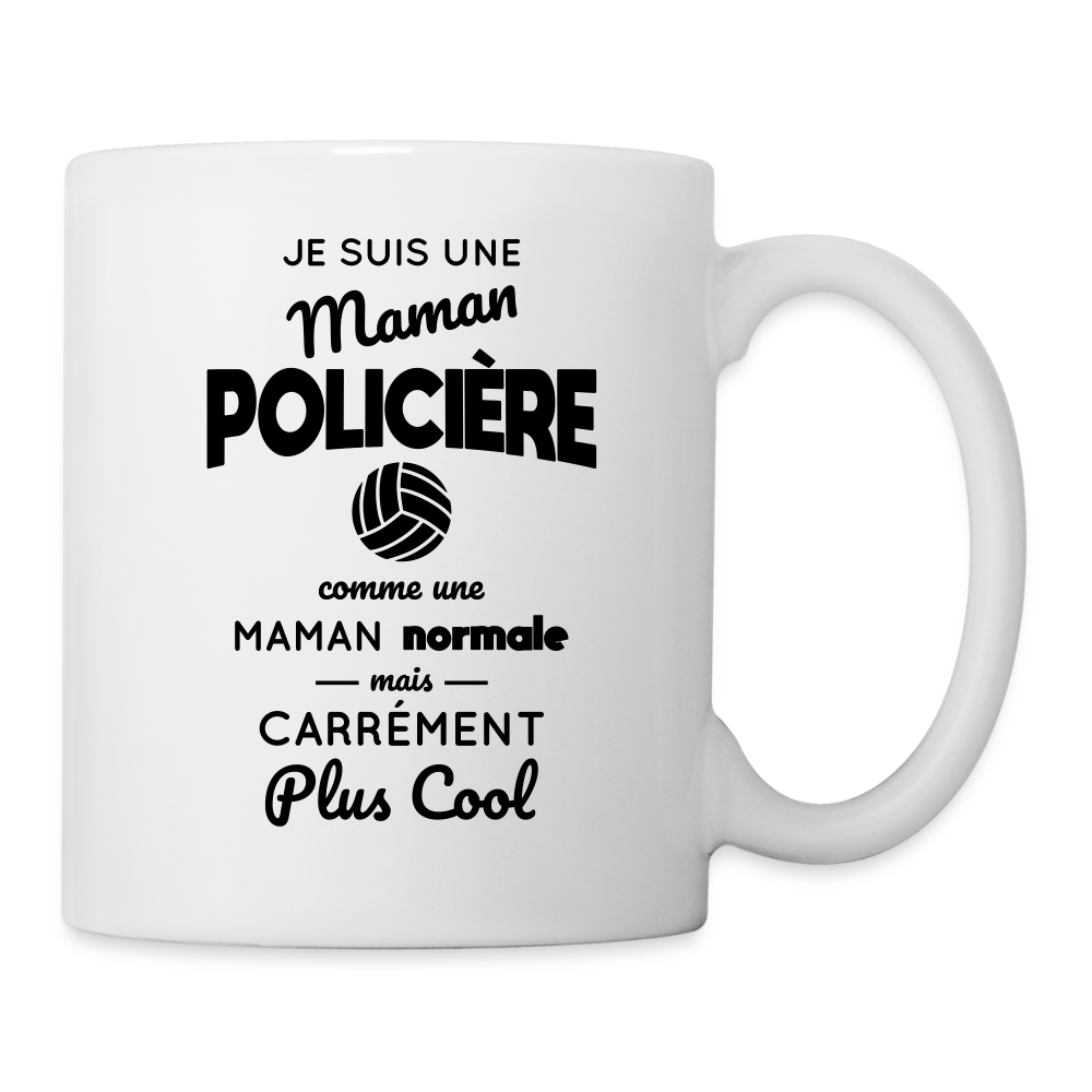Mug blanc - Maman policière plus cool - blanc