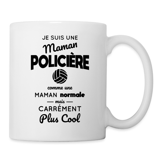 Mug blanc - Maman policière plus cool - blanc