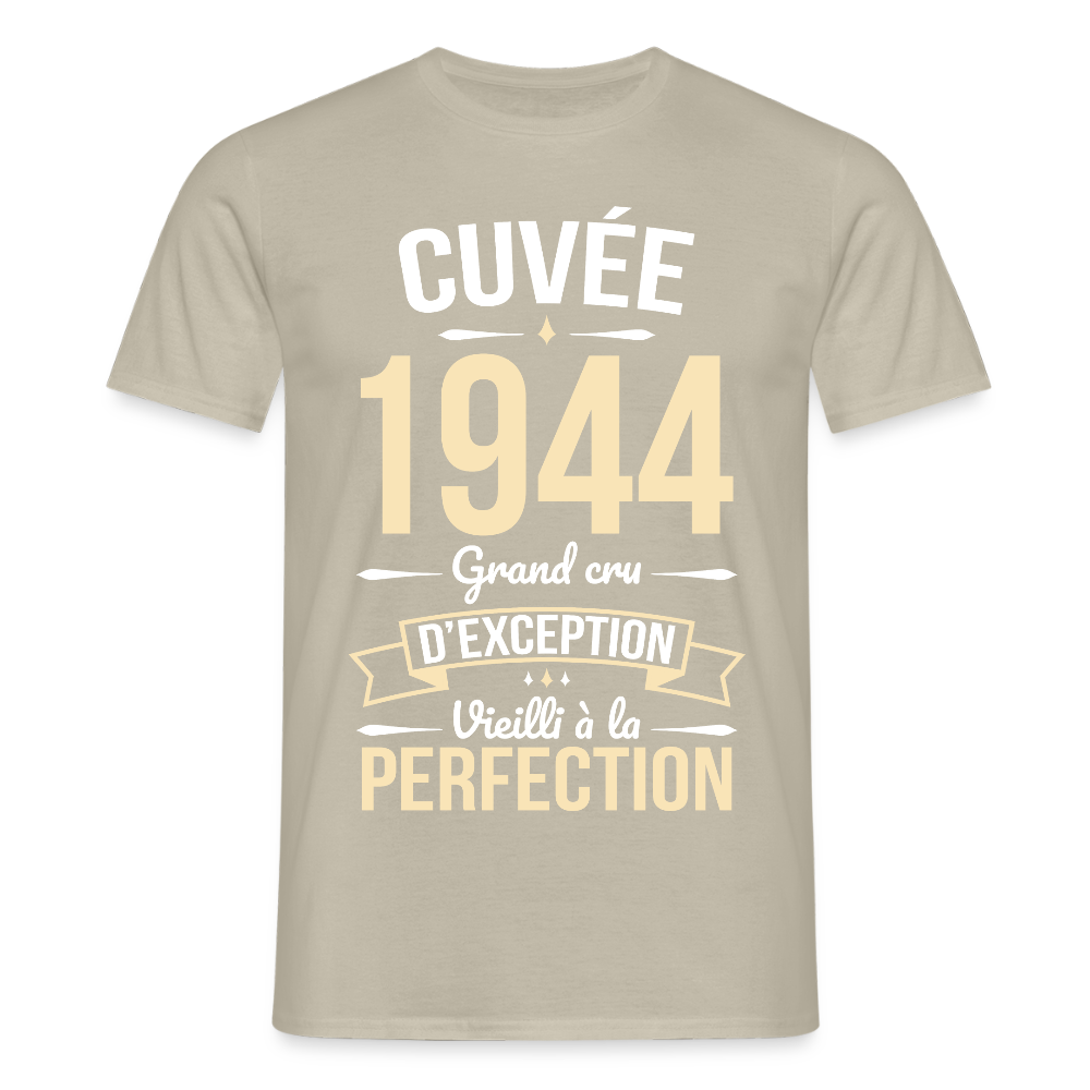T-shirt Homme - Anniversaire 81 Ans - Cuvée 1944 - beige sable
