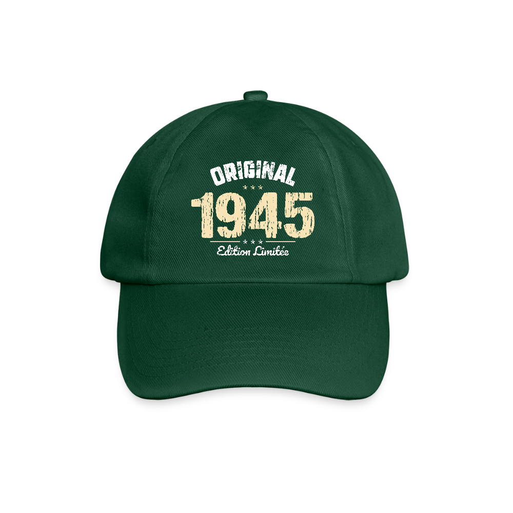 Casquette classique - Anniversaire 81 Ans - Original 1945 - vert bouteille