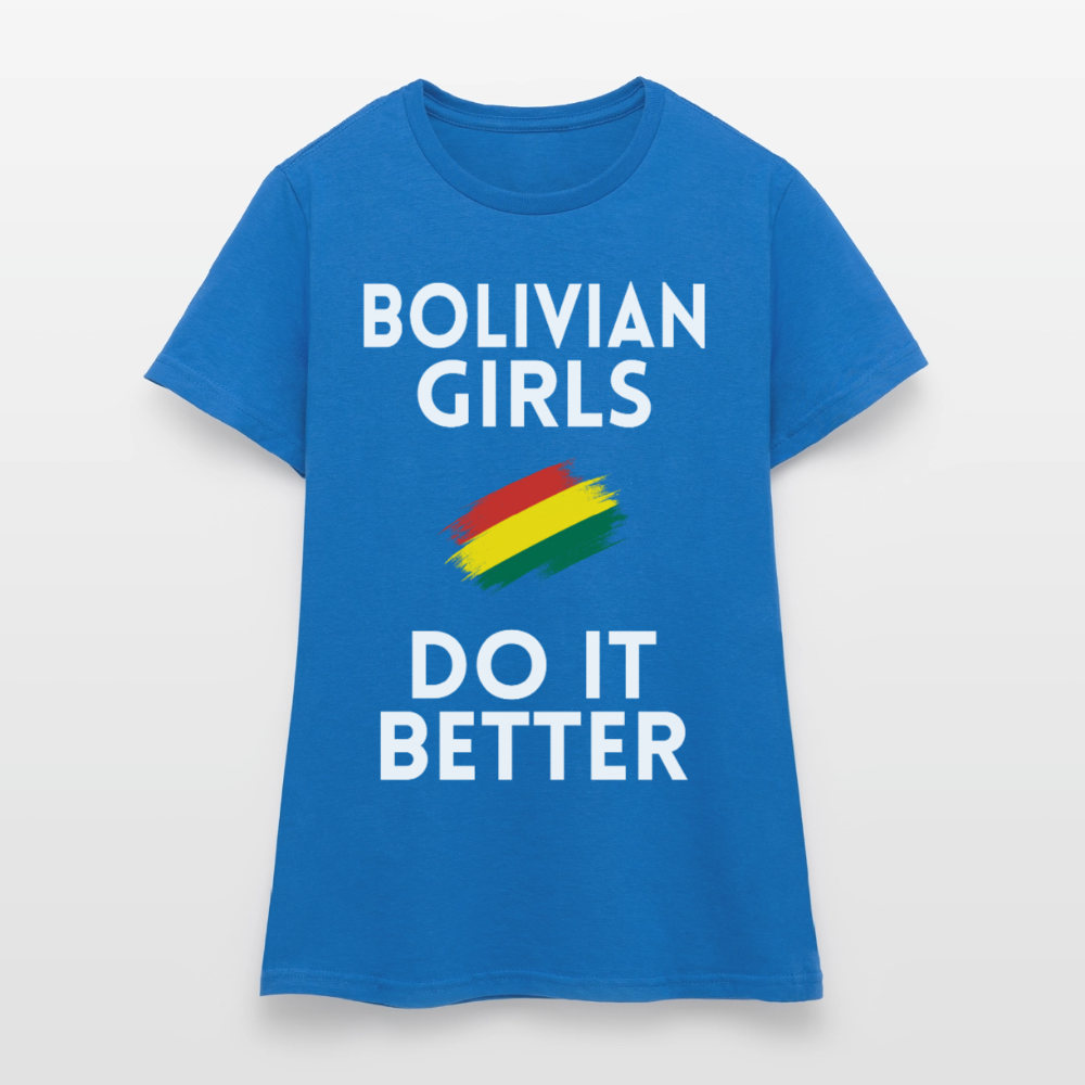 T-shirt femme - Bolivian Girls Do It Better - bleu royal
