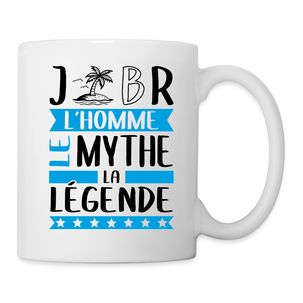 Mug blanc Gilbert rébus – L’homme, le mythe, la légende - blanc