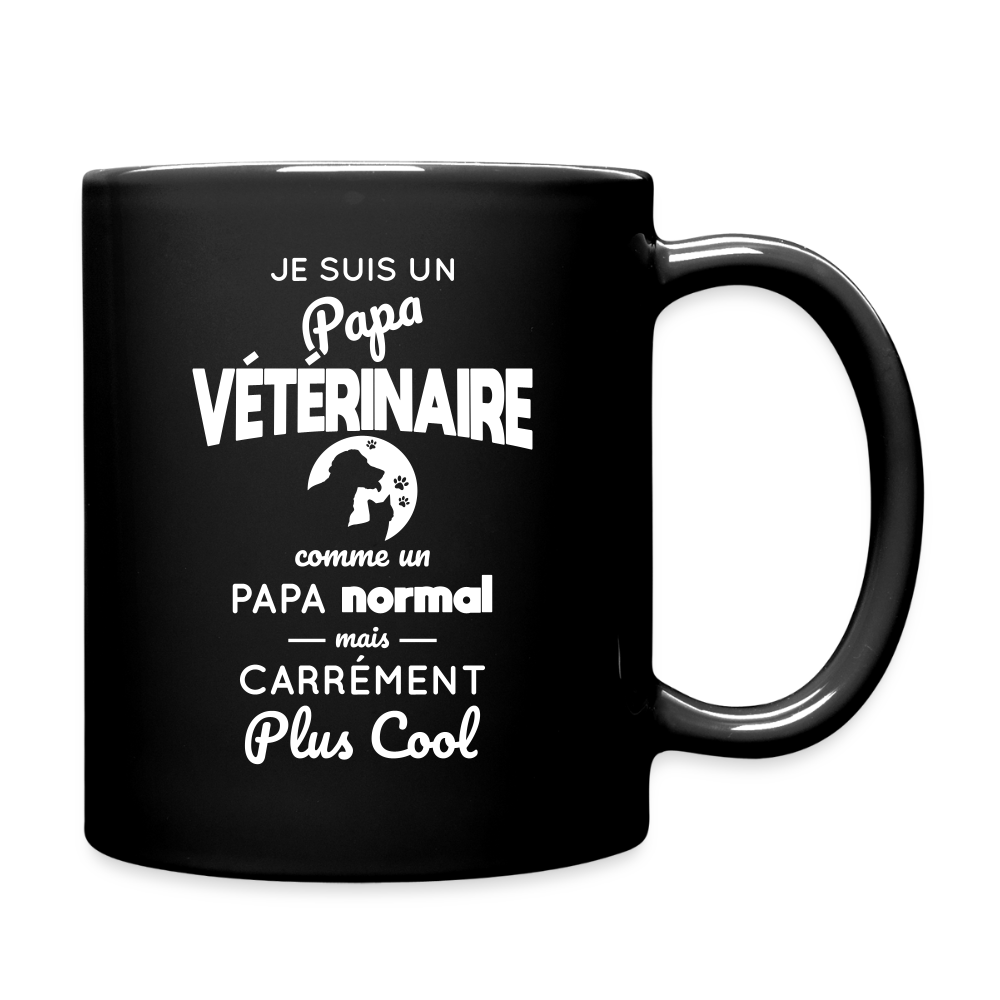 Mug uni - Papa vétérinaire plus cool - noir