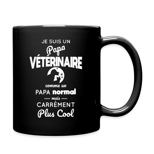 Mug uni - Papa vétérinaire plus cool - noir