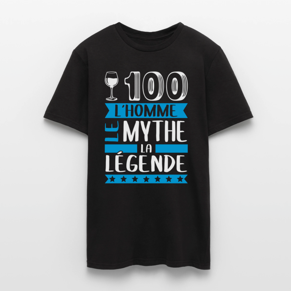 T-shirt homme Vincent rébus – L’homme, le mythe, la légende - noir