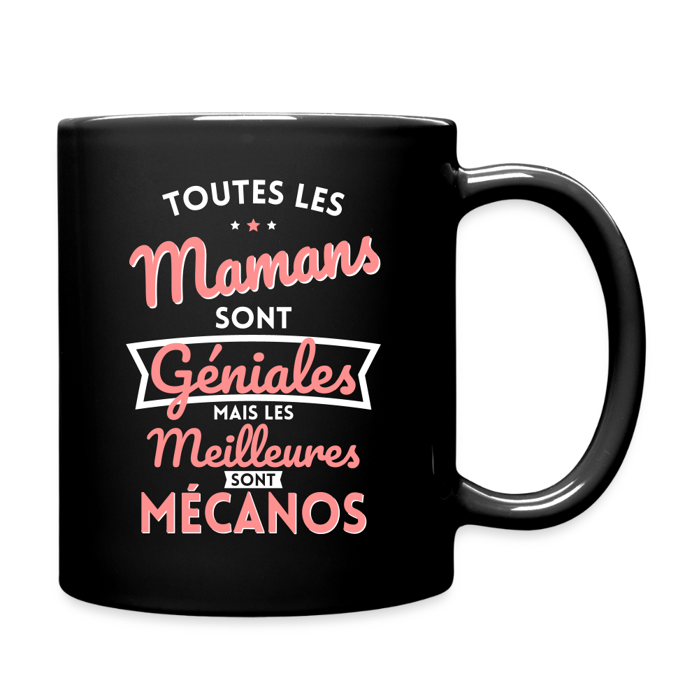 Mug uni - Mamans géniales - Les meilleures sont mécanos - noir