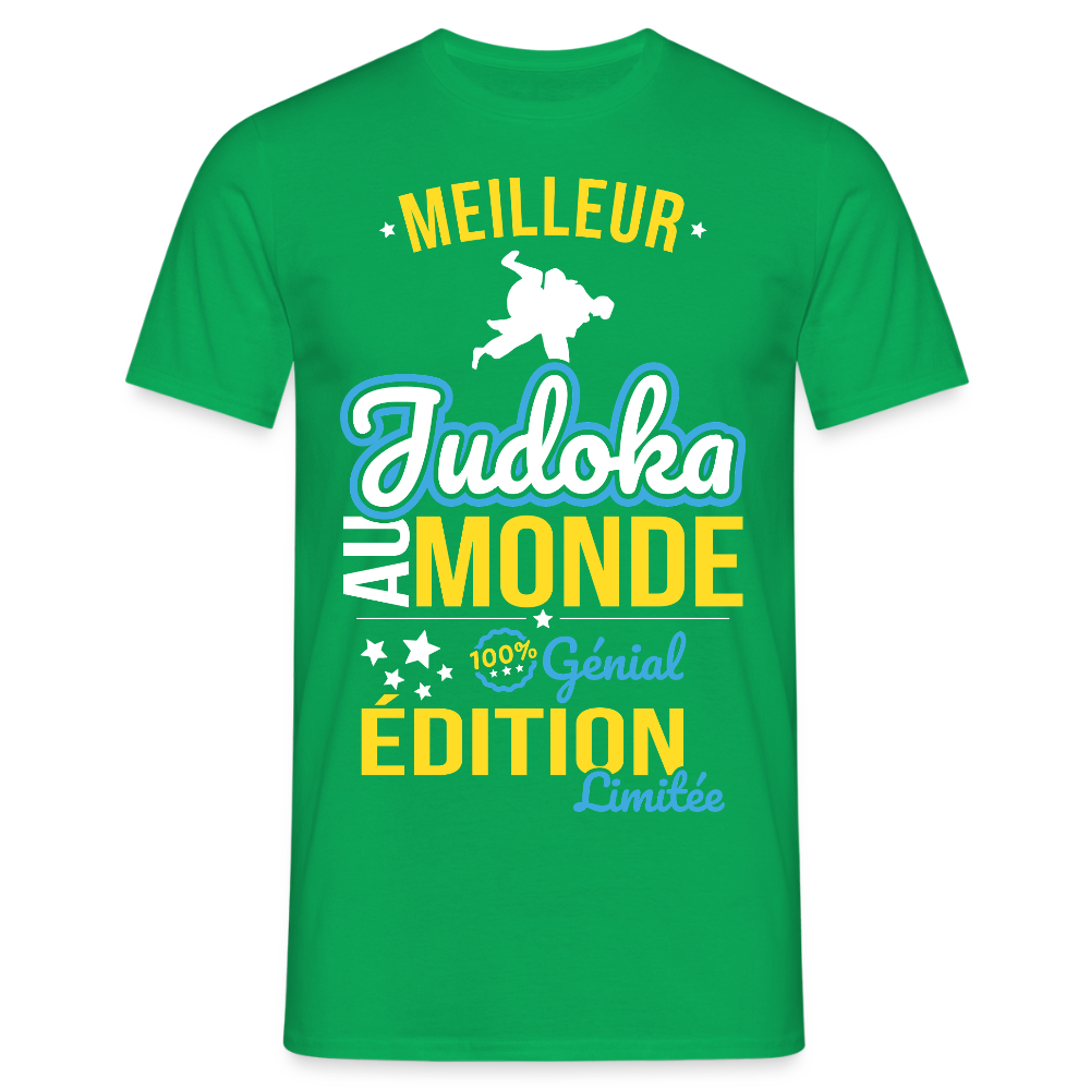 T-shirt Homme - Meilleur Judoka au monde - 100% génial - vert