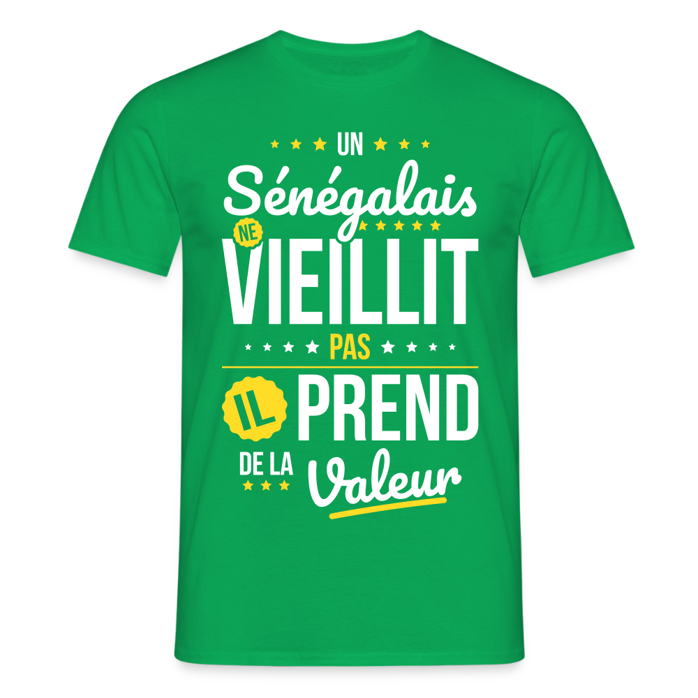 T-shirt Homme - Un Sénégalais ne vieillit pas - vert