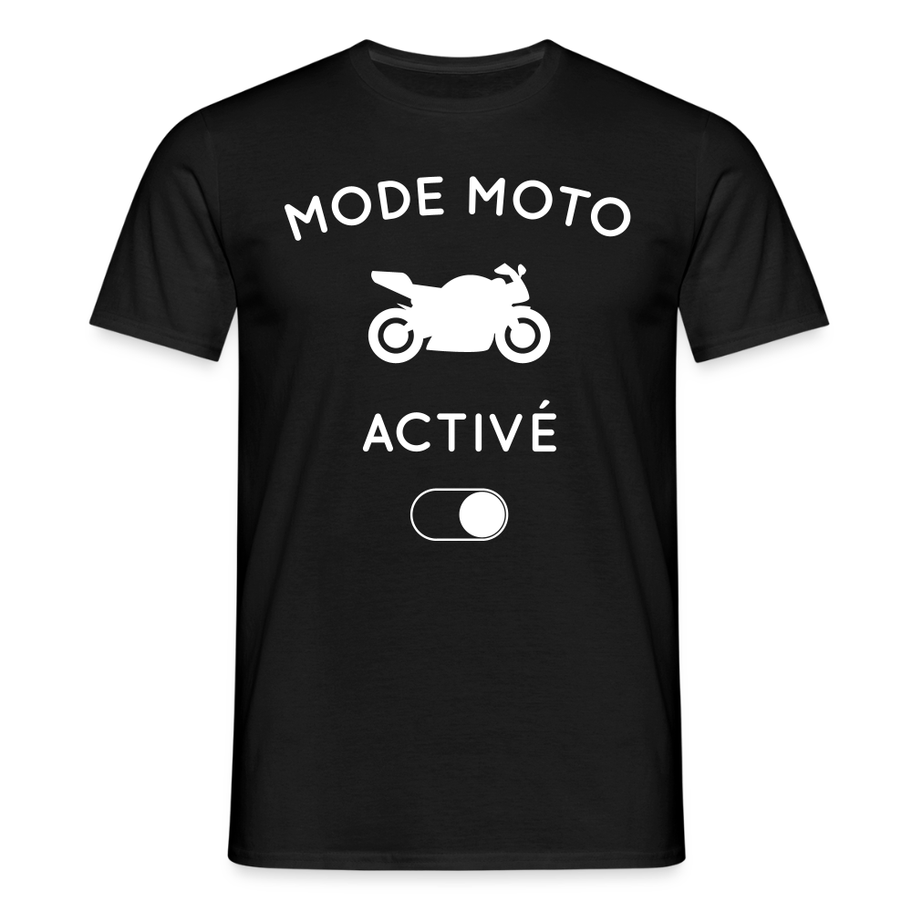 T-shirt Homme - Mode moto activé - noir