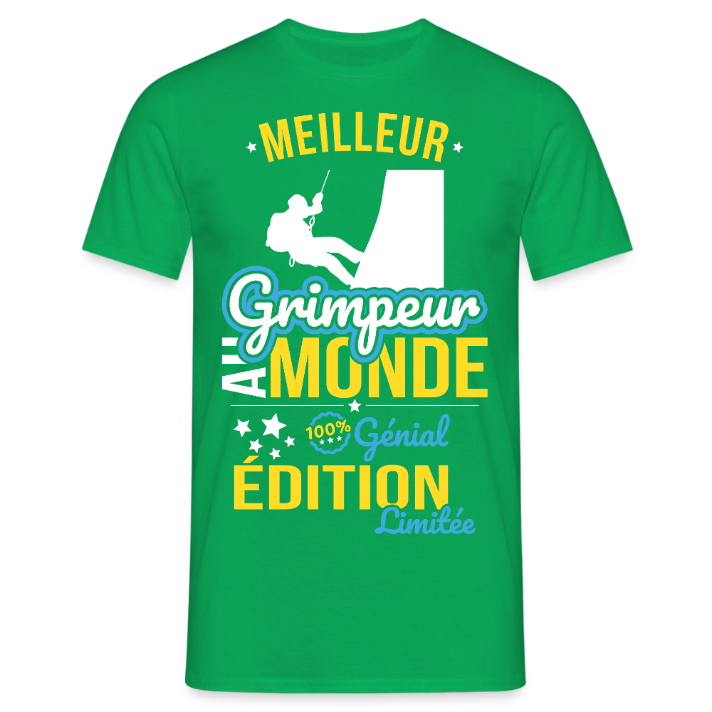 T-shirt Homme - Meilleur Grimpeur au monde - 100% génial - vert