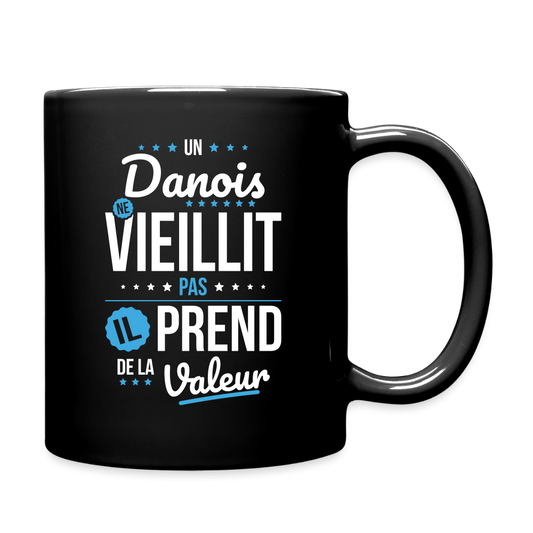 Mug uni - Un Danois ne vieillit pas - noir