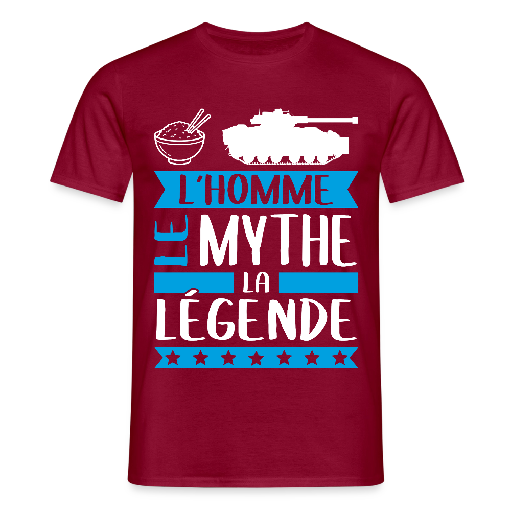 T-shirt homme Richard rébus – L’homme, le mythe, la légende - rouge brique