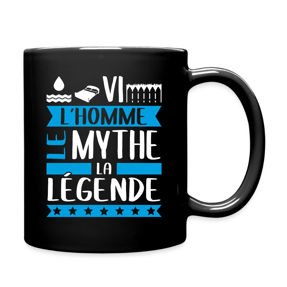Mug uni Olivier rébus – L’homme, le mythe, la légende - noir