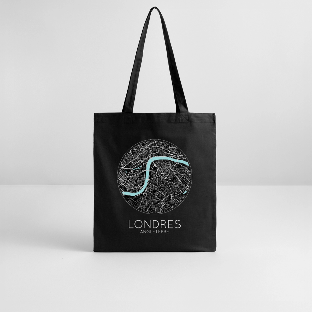 Tote Bag Londres Bio – Plan de Londres - noir