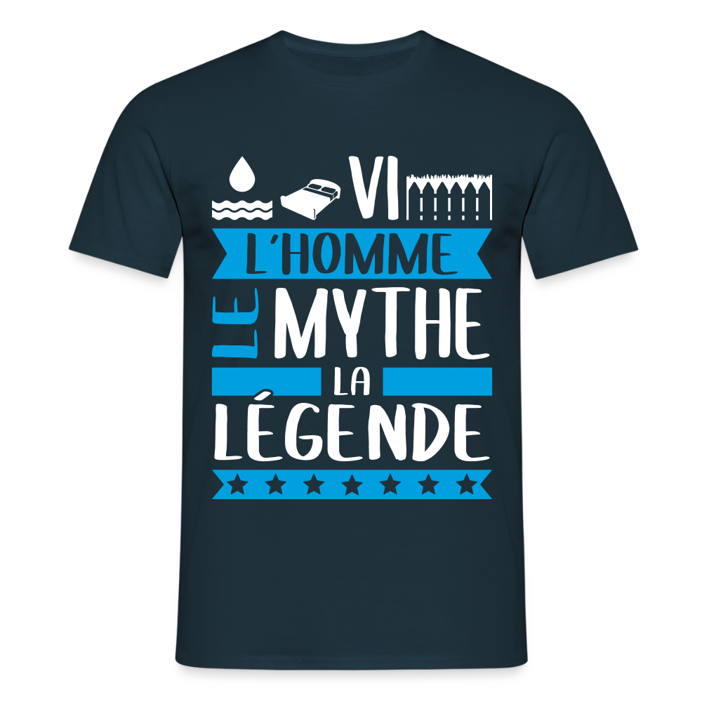 T-shirt homme Olivier rébus – L’homme, le mythe, la légende - marine