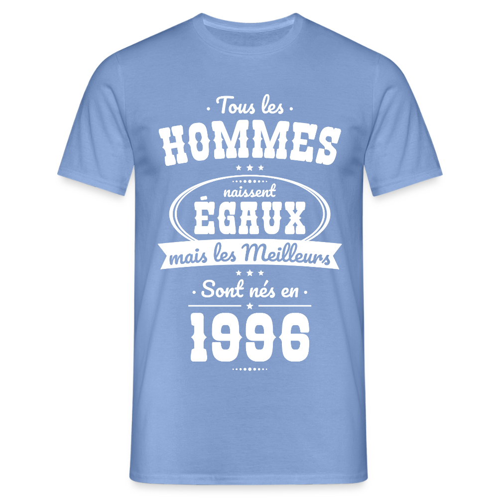 T-shirt anniversaire homme 30 ans – Les meilleurs sont nés en 1996 - carolina blue