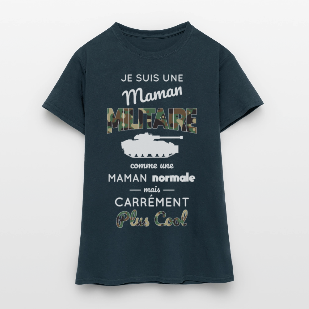 T-shirt Femme - Maman militaire plus cool - marine