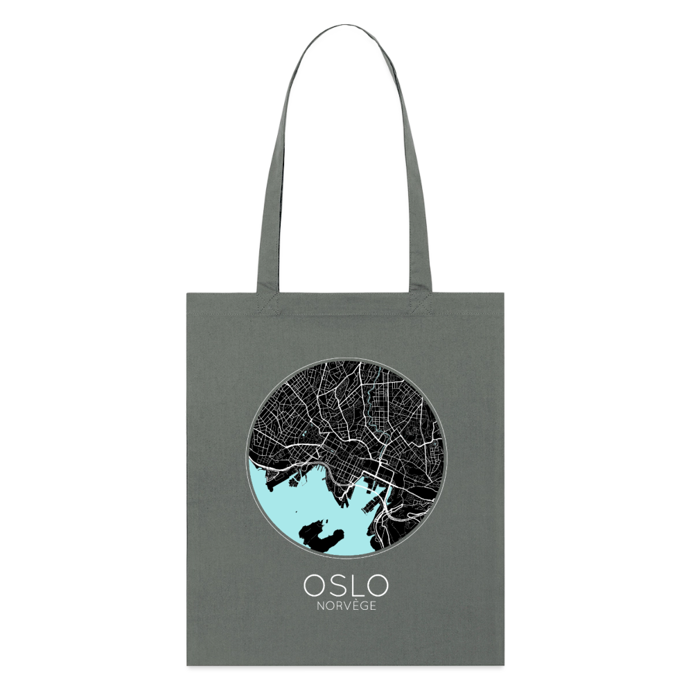 Tote Bag Oslo Bio – Plan d’Oslo - charbon