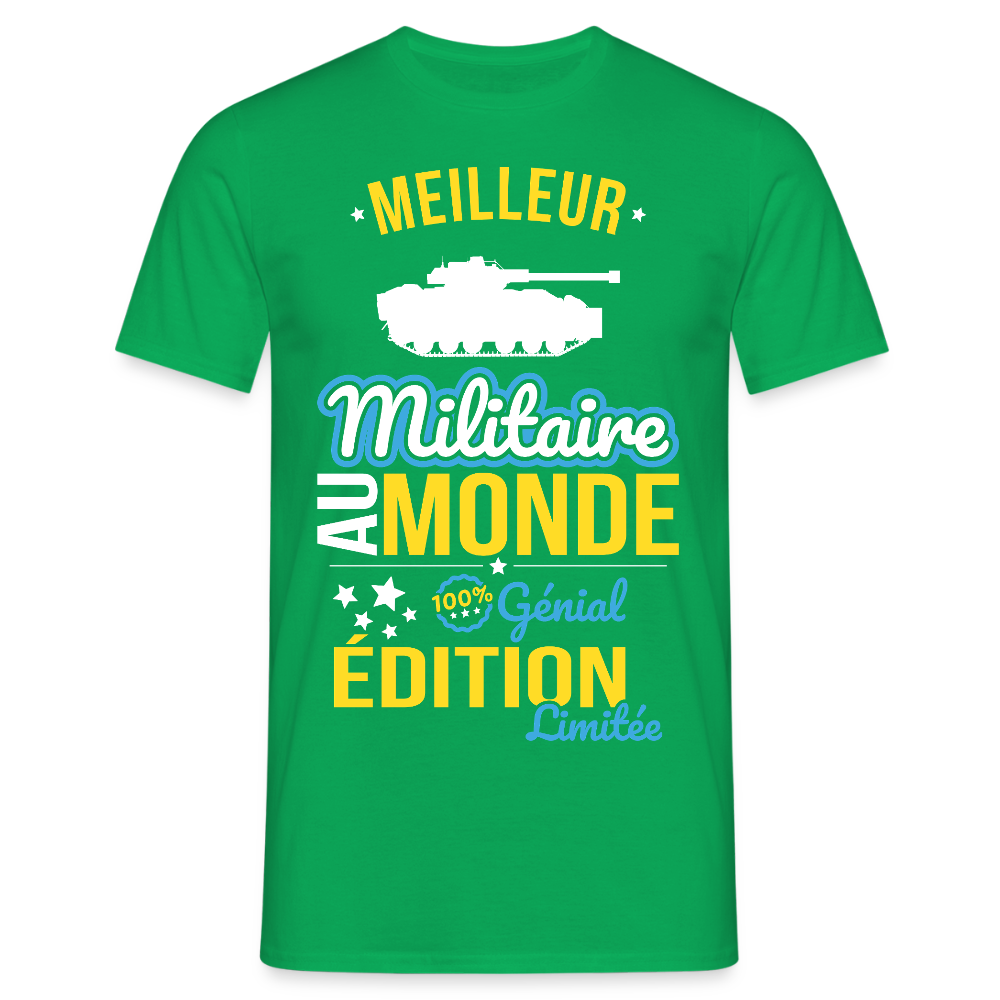 T-shirt Homme - Meilleur Militaire au monde - 100% génial - vert