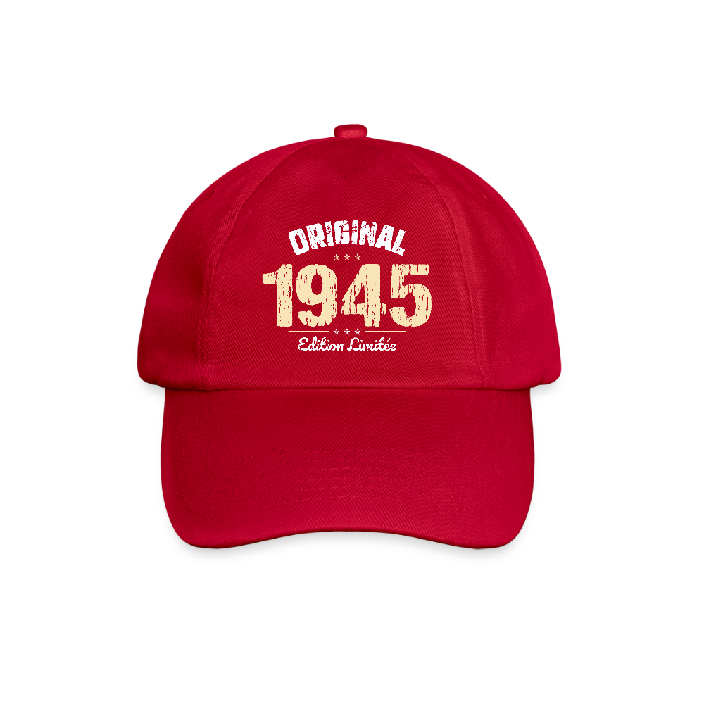Casquette classique - Anniversaire 81 Ans - Original 1945 - rouge classique