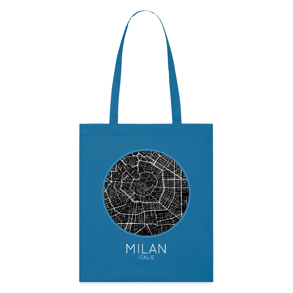 Tote Bag Milan Bio – Plan de Milan - bleu royal
