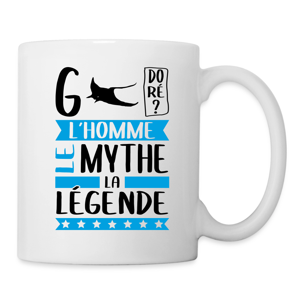 Mug blanc Jérémy rébus – L’homme, le mythe, la légende - blanc
