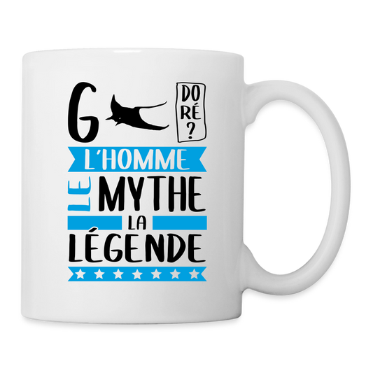 Mug blanc Jérémy rébus – L’homme, le mythe, la légende - blanc