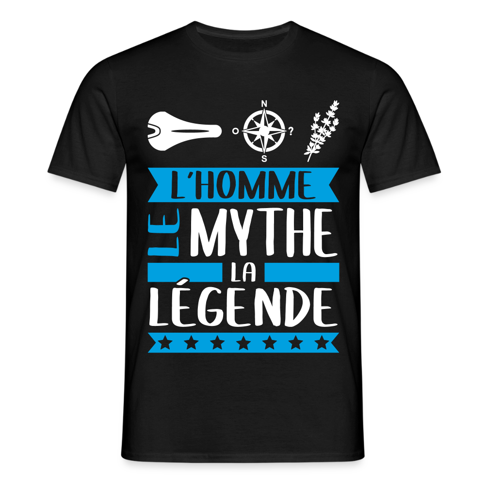 T-shirt homme Célestin rébus – L’homme, le mythe, la légende - noir