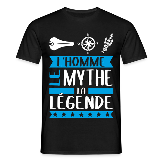 T-shirt homme Célestin rébus – L’homme, le mythe, la légende - noir