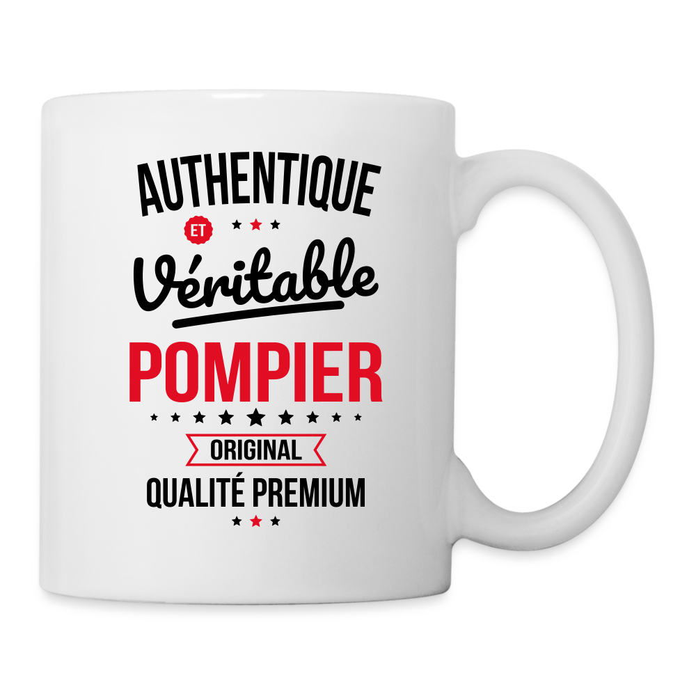 Mug blanc - Authentique et véritable Pompier - blanc