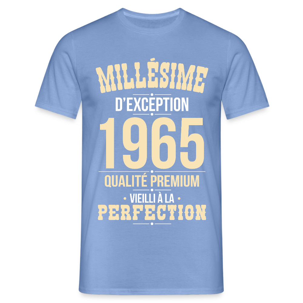 T-shirt Homme - Anniversaire 60 Ans - Millésime 1965 - carolina blue